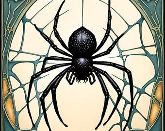 Itsy Bitsy Spider art nouveau