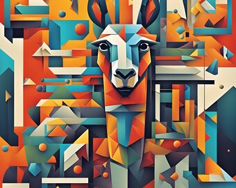 Ugly Lama Cubistic Image A
