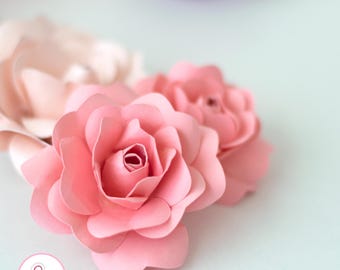 Paper Rose Template for Printing | Cutting | PDF| SVG | Studio3 Formats