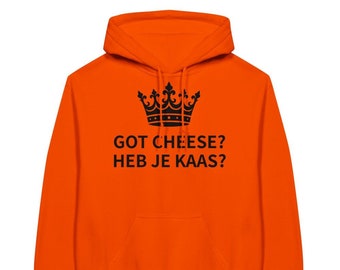 Kingsday Unisex Hoodie Got Cheese Orange.