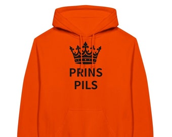 Kingsday Unisex Hoodie Prins Pils Orange.