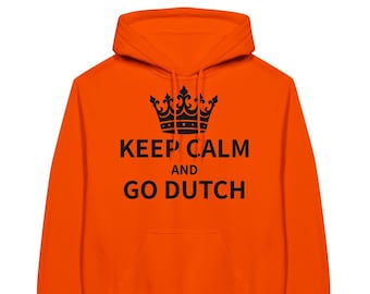 Sudadera con capucha unisex Kingsday Go Dutch Orange.