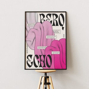 Cartel rosa abstracto, impresión digital moderna, cartel rosa, impresión digital, cartel de cita, cartel de canción, impresión de pared, decoración de pared