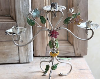 Vintage Italian Tole Candleabra