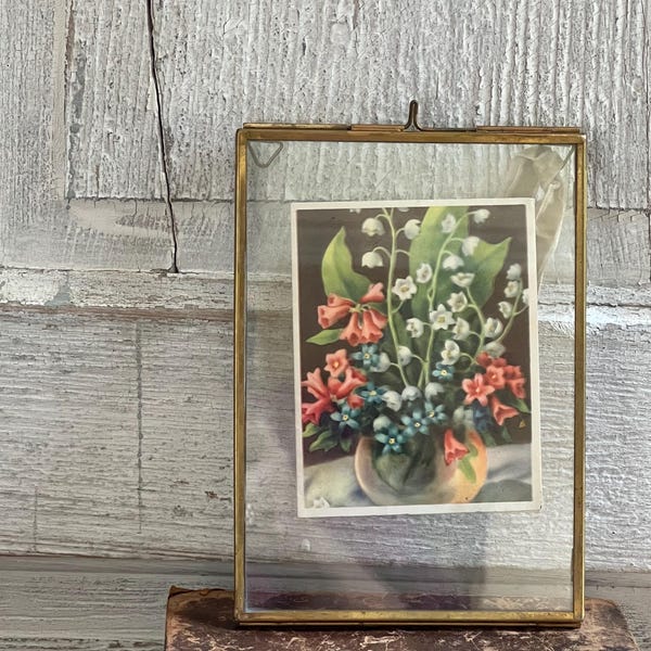 Handcrafted Brass and Glass Frame 5x7 or 3x5 or 4x6 or 4x4
