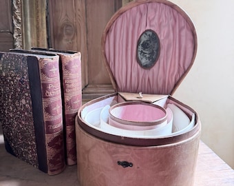 Hatbox Storage with Men's Shirt Stay Collars Early 1900s Haberdasher Frisbie Collars Seattle