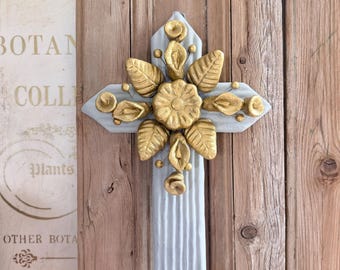 Milagros Hand Painted Clay Cross Mexican