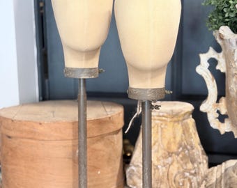 Vintage Style Head Form - Hat Stand - Wig Stand - Headband Stand - Adjustable