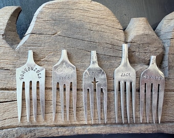 Vintage Upcycled Cheese Forks Charcuterie Board Cheese Labels