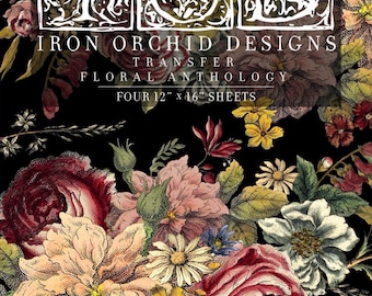Image Transfer IOD Image Transfer Decor Transfer FLORAL ANTHOLOGY  Iron Orchid