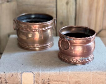 Pair of Vintage Cachepots Made in India Mid Centure