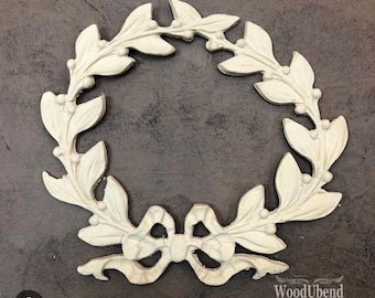 Wood U Bend Moulding - Wreath with Leaves WUB1457