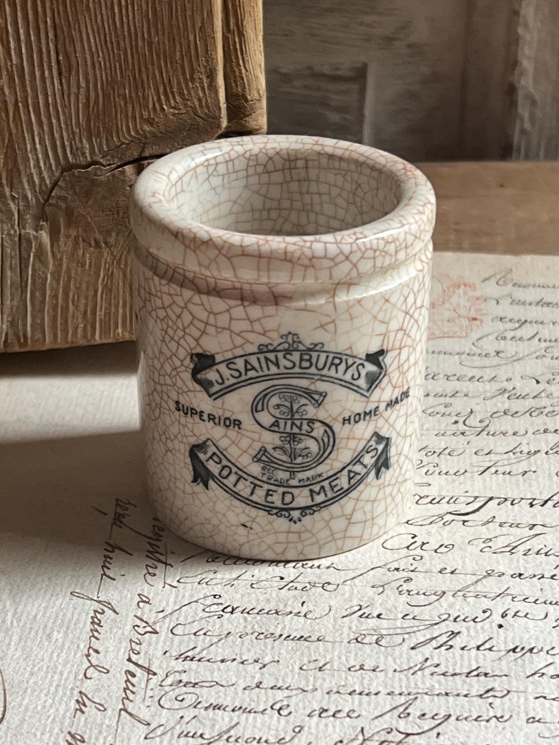 アンティーク◆R.&T. GIBSON POTTED MEATS◆ミートポット R.&T. Gibsons Potted Meat Pot – No.4 Vintage