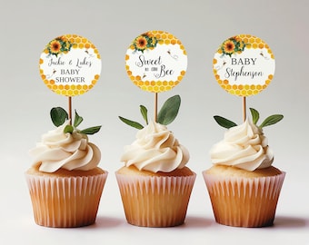 HGSHUO Decorazioni Torta Ape Decorazioni per Torte Bee Topper per Torte Margherita Compleanno Decorazioni per Cupcake Topper Happy Birthday Decorazioni per Feste A