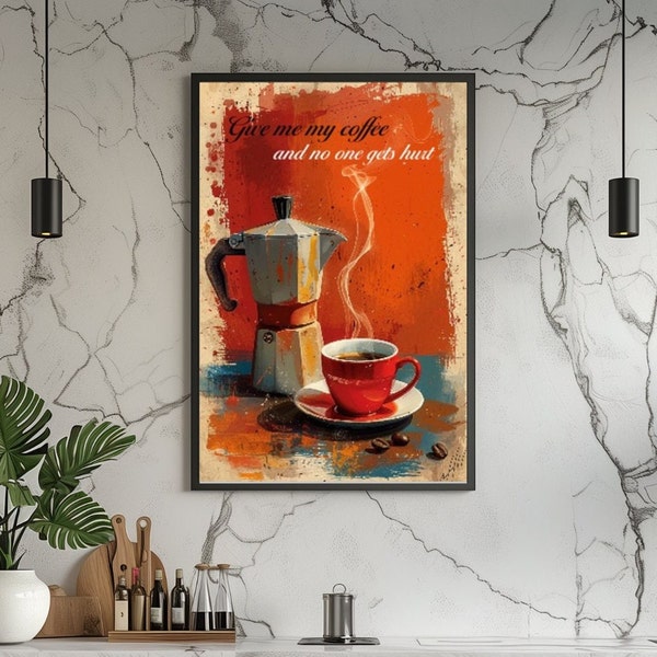 Morgenmotivation: Espresso-Genuss - Cooles, Spruch Poster