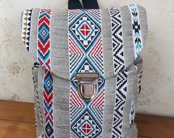 Navajo jacquard backpack