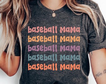 Baseball Mama T-Shirt: Groovy Personalized Mom Tee