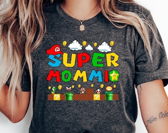 Custom Super Mommio Shirt, Super Mom Shirt, Gamer Mom Tshirt, Gift For Mothers Day, Best Gift For Mom
