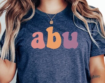 Abu Shirt, Custom Mama Tee, Mama Crewneck T-shirt, Trendy Mom Shirt, Abu T-shirt, Retro Mom Gift, Mothers Day Gift, Personalized T-shirt