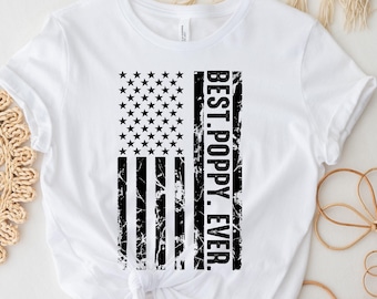 Best Poppy Ever Shirt, Bella Canvas T-Shirt, Personalized T-shirt, Custom Dad Shirt