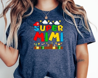Super Mimi Tshirt, Funny Mimi Shirt, Gift For Mimi, Mimi Tee, Personalized Mimi Shirt, Gamer Mimi Gift,Super Marıo Mimi Shirt