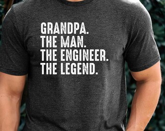 Personalized Engineer Grandpa Shirt , Funny Father's Day Gift ,Gift for Engineer Dad
