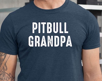 Pitbull Grandpa Tshirt,Grandpa Shirt,Custom Men T-Shirt,Gift For Grandpa,Fathers Day Gift,Gift For Father,Pitbull Grandpa Tee,Husband Gift