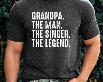 Personalized Grandpa T-Shirt, Funny Music Grandpa Gift