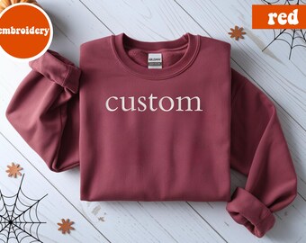 Embroidered Mama Sweatshirt, Birthday gift Mom Crewneck, Personalized Sweatshirt