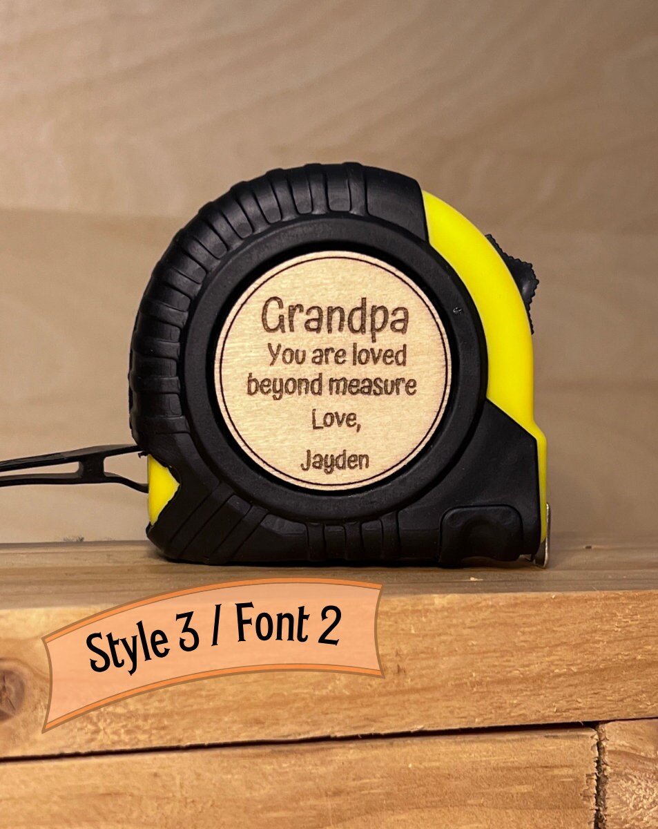 Personalized Custom Tape Measure Gift for Dad and Grandpa Fathers Day ...
