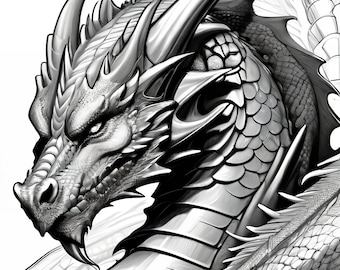 Hotfull drake - Digital målarbok Boog