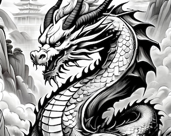 Forntida drake - Digital målarbok