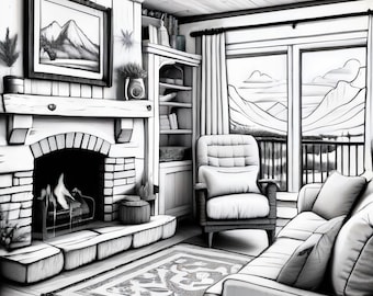 Lugn reträtt - Digital målarbokbild