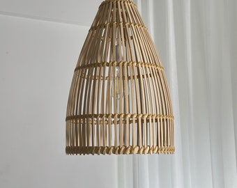 Lampade a sospensione rustiche in bambù, lampadario costiero per isola cucina, sala da pranzo, soggiorno, camera da letto, foyer, lampadario Boho