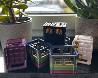 3D gedruckter Batterie Organizer im Bierkasten-Design, Aufbewahrungsbox, Batteriehalter für Perfekte Ordnung & Heimorganisation