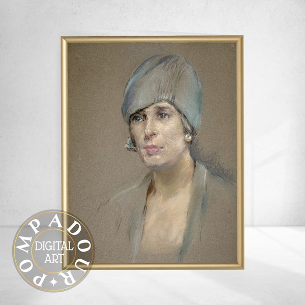 Vintage Woman Portrait | Vintage Lady Oil Painting | Print Wall Decor | Digital PRINTABLE