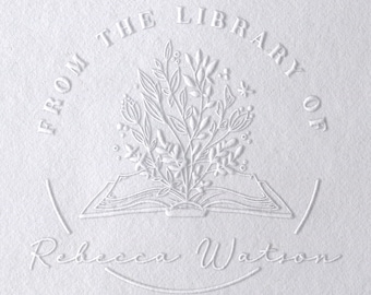 TOP SELLER | From the Library of Book Embosser | Custom Personalized From the Library of | Book Belongs to Ex Libris Book Lover Gift 1 5/8"