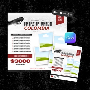 Trainingsflyer bodysculpting | Postoperatieve cursus, spamarketing (canvasjabloon)