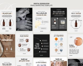 Beauty & Skincare Email Templates | Customizable Newsletter (Canva)