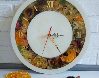 Resin Clock Wall Clock Modern Handmade Art Housewarming Gift Wall Decor Custom Clock Resin Art Wedding Gift