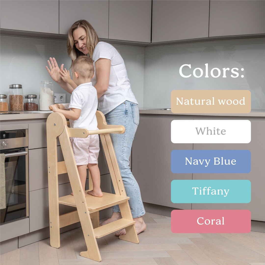 Foldable Learning Tower, Kitchen Helper for Toddlers & Adults Step