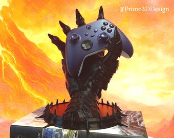 Sauron's Hand from Lord of the Rings  Gamepad Stand STL | Epic Holder for Xbox, PlayStation, Nintendo Switch & More | LOTR