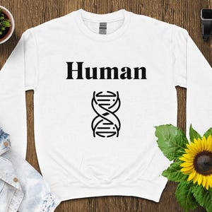 Human DNA Print Sweatshirt - Science Genetics Unisex Top