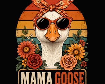 Mama Gans PNG-Bundle, Mama Gans Shirt Design, Mutter Gans PNG, süße Gans PNG Sublimation, Muttertag Gans Design, Mama Gans Clipart