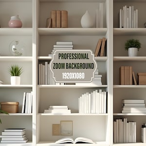 Zoomachtergrond boekenplanken witte planken, virtuele zoom kantoorachtergrond، Zoomachtergrond thuiskantoor, digitale moderne achtergrond, png