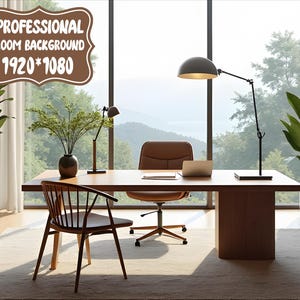 Zoom Background, Virtual Zoom Office Background، Home Office Zoom Backdrop, Digital Modern Background PNG