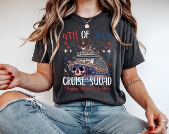 4. Juli Cruise Squad PNG 2026, Fourth of Jul Cruise Shirt Design, Vaterländisches Kreuzfahrtschiff PNG, Inabhängigkeitstag Kreuzfahrt PNG