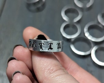 Ateez hand stamped rings