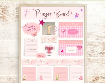 Kit per la preghiera rosa stampabile: fai da te cristiano, schede delle Scritture (modello PDF)