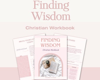 Finding Wisdom Workbook, Christian Workbook,  Digital Download, Bible Study Tool, Bible Study Workbook for Women, Bible Verses